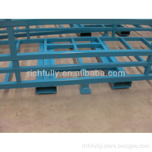Steel Foldable Stacking Rack used for stock or transport carry long aluminium alloy tubes at workshop or warehouse
